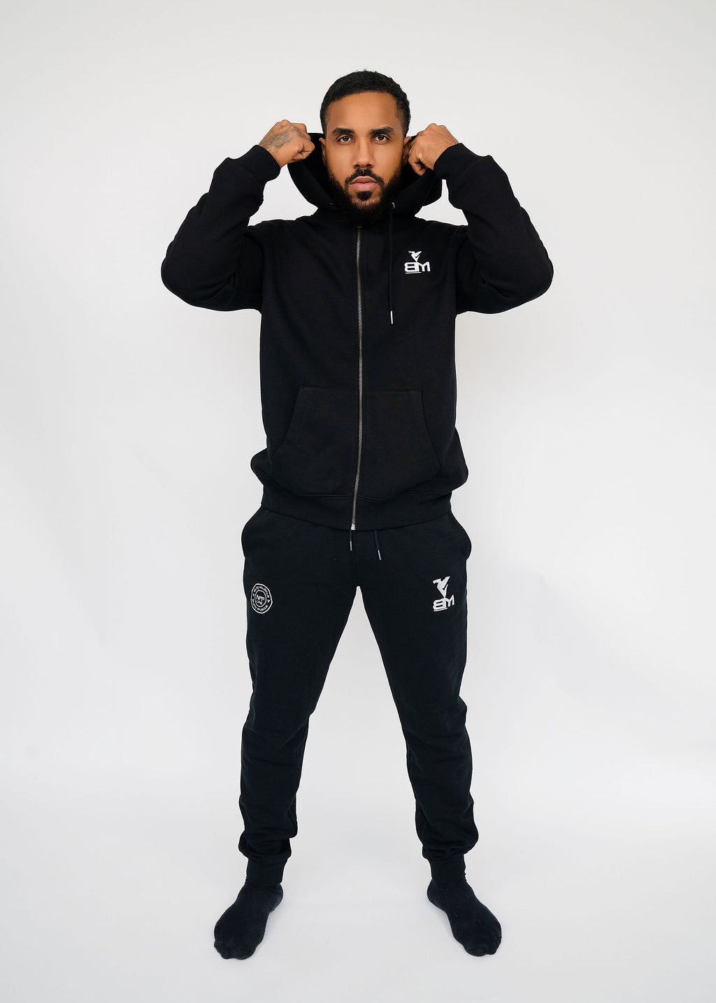 NT Line Aeternum Zip Up Tracksuit Black/White