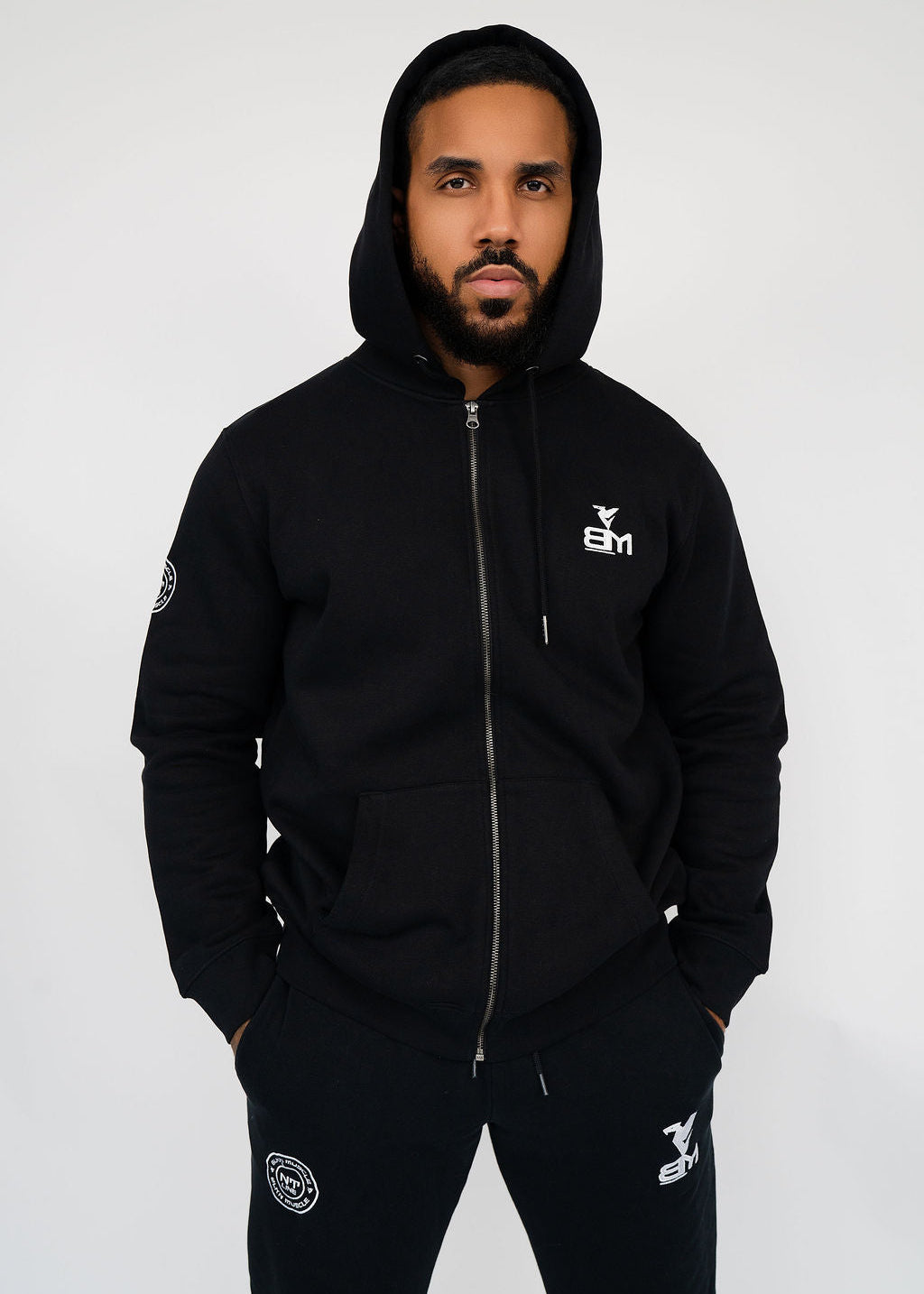 NT Line Aeternum Zip Up Tracksuit Black/White