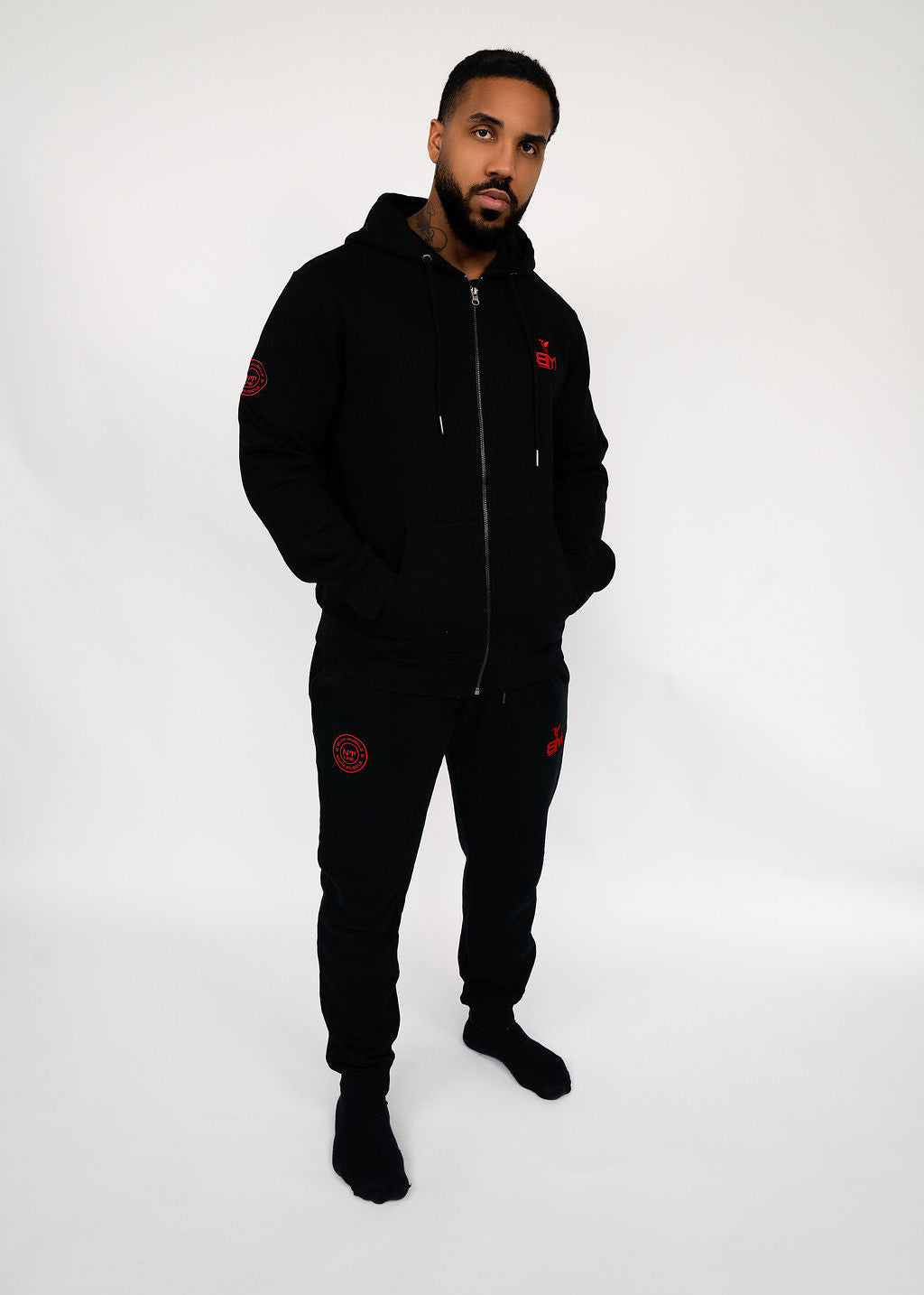 NT Line Aeternum Zip Up Tracksuit Black/White